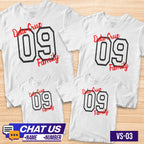 Transfer It Customize Personalized Name & Number Reunion Shirt Family Shirt SOLD per PIECE