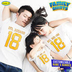 Transfer It Editable Name & Number Reunion Shirt Personalize Family Shirt sold per piece