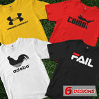 Famous Sneaker Brands Parody Design Collection  Funny Shirt for Daily use Perfect for Men and Women