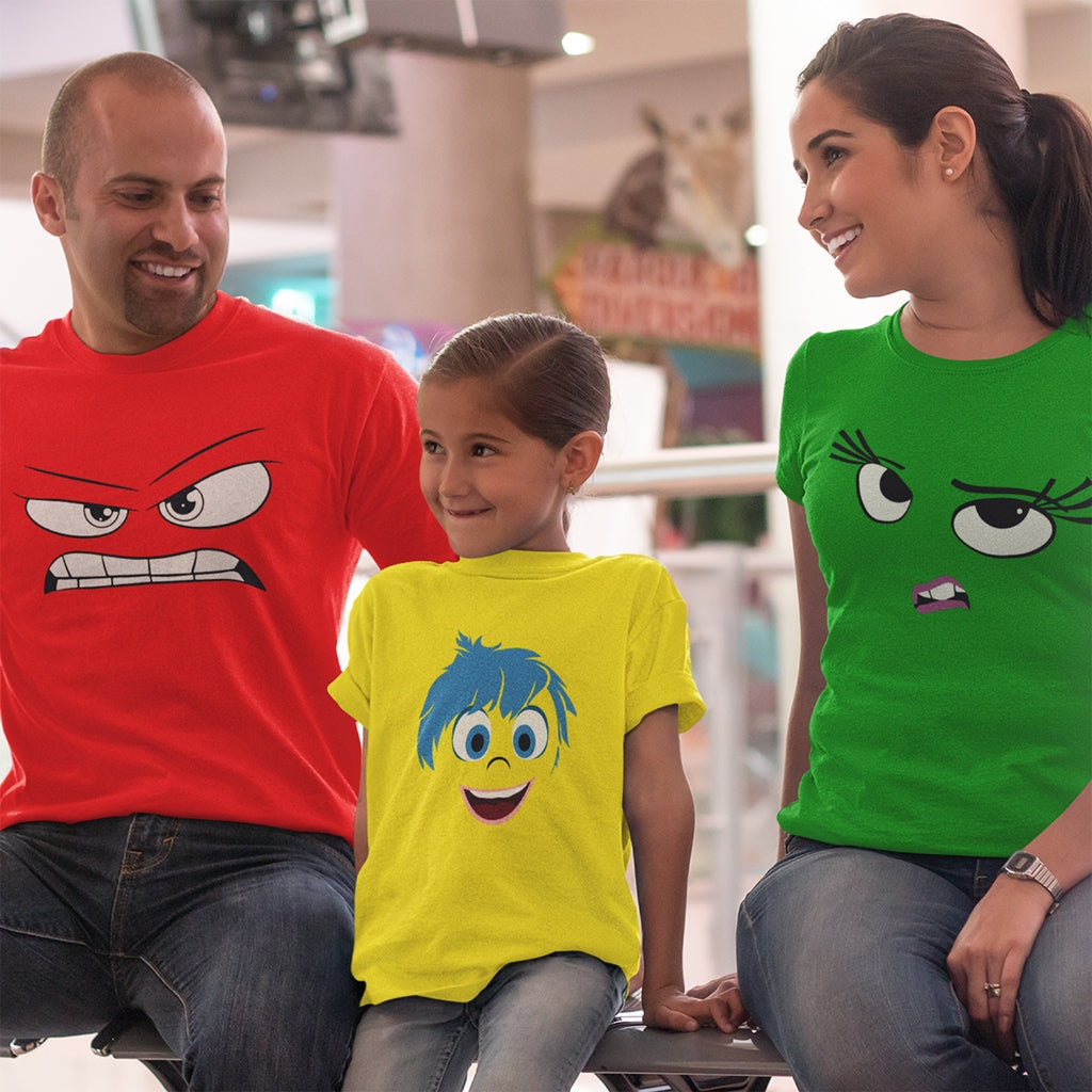 Shirt planet Inside out faces Joy, Anxiety, Sadness, Embarassment, Envy Design T-shirt High quality
