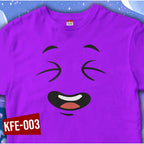 Shirt planet Kawaii faces Emoticons Design Blue Pink Lilac Y.Gold Red E.Green T-shirt High quality