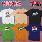 Brand Parody Coke milo Tang juice Royal Bear brand Alaska Mountain dew Tops High quality Unisex