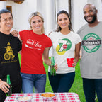 Shirt planet Famous drink brands parody Soda,Beer & Whiskey Funny statement Unisex