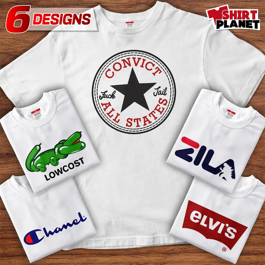 Famous Brands Parody Design Collection Funny Shirt for Daily use Perfect for Men and Women