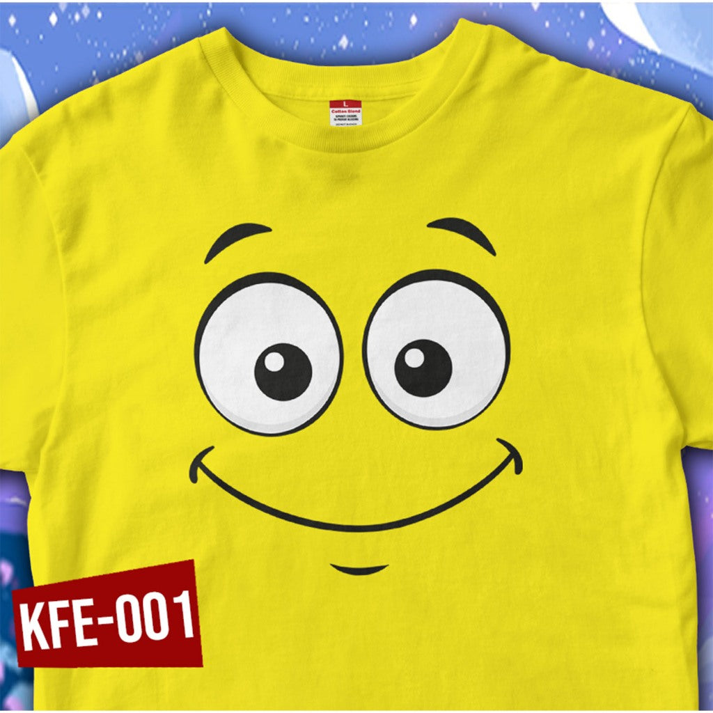 Shirt planet Kawaii faces Emoticons Design Blue Pink Lilac Y.Gold Red E.Green T-shirt High quality