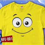 Shirt planet Kawaii faces Emoticons Design Blue Pink Lilac Y.Gold Red E.Green T-shirt High quality