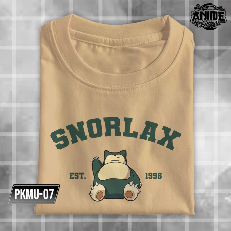 Pokemon Character Pikachu Charmander Jigglypuf Meowth Snorlax Charizard University Design T-shirt