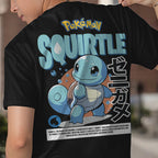 Embroidery Front Pokemon Squirtle Characters Bootleg Design T-shirt Unisex High quality