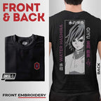 Anime Demon Slayer Water Hashira Giyu Tomioka Design Embroidery T-shirt Unisex High quality