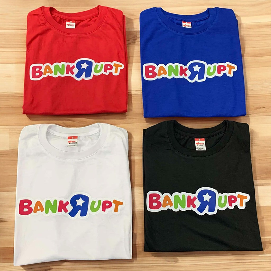 Shirt planet Parody Toys store Bankrupt White R.Blue Red Black Color Design T-shirt Unisex