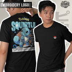 Embroidery Front Pokemon Squirtle Characters Bootleg Design T-shirt Unisex High quality