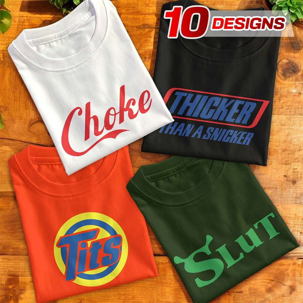 Shirt planet R18 Parody Nasty, Twerk, Lakih ti tea, Spit it, Choke, Slut, Tits Design T-shirt Unisex
