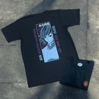 Anime Demon Slayer Water Hashira Giyu Tomioka Design Embroidery T-shirt Unisex High quality