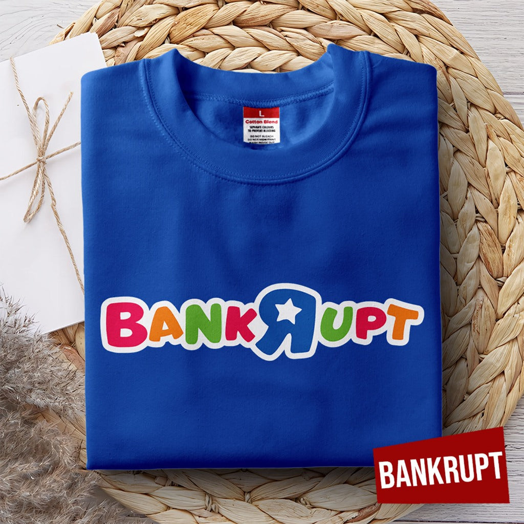 Shirt planet Parody Toys store Bankrupt White R.Blue Red Black Color Design T-shirt Unisex