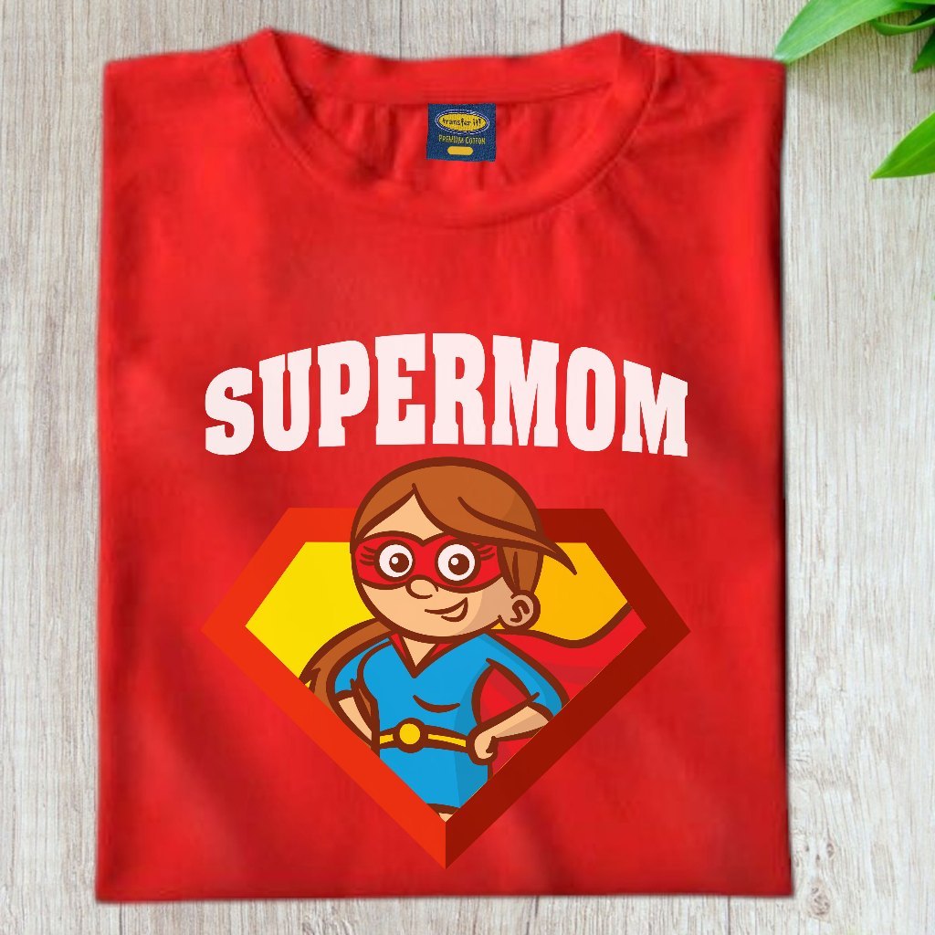 Transfer It Superhero Family Super Mom Dad Kid   Personalize Family Shirt SOLD per PIECE