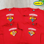 Transfer It Superhero Family Super Mom Dad Kid   Personalize Family Shirt SOLD per PIECE