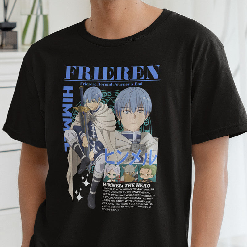 Anime Frieren, Fern,  Himmel,  Heiter,  Stark,  Eisen Character Design T-shirt Unisex High quality