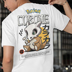 Embroidery Front Pokemon Cubone Characters Bootleg Design T-shirt Unisex High quality