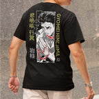 Anime Demon Slayer Stone Hashira Gyomei Himejima Design Embroidery T-shirt Unisex High quality