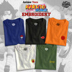 Embroidery Famous Anime Naruto Character Logo Design T-shirt Unisex High quality