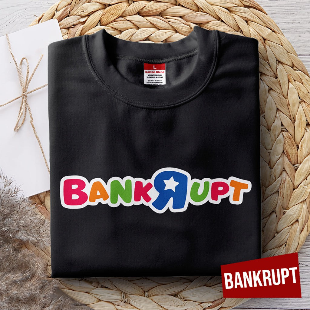 Shirt planet Parody Toys store Bankrupt White R.Blue Red Black Color Design T-shirt Unisex