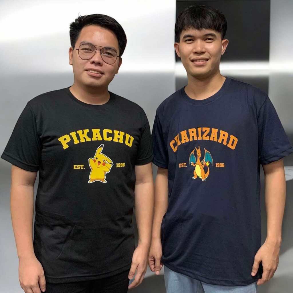 Pokemon Character Pikachu Charmander Jigglypuf Meowth Snorlax Charizard University Design T-shirt