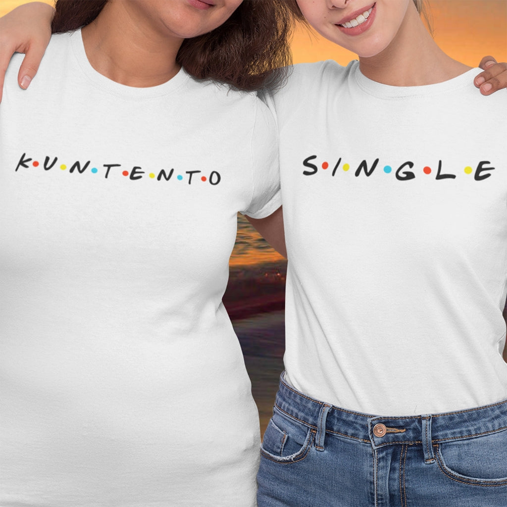 Shirt planet  Friends Funny Parody Kuntento, Iniwan, Pabida, Tanga, Single Statement Design T-shirt