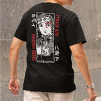 Anime Demon Slayer Sound Hashira Tengen Uzui Design Embroidery T-shirt Unisex High quality