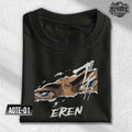 Anime Attack on titan half face Eren, Levi, Mikasa, Armin Character Design T-shirt Unisex