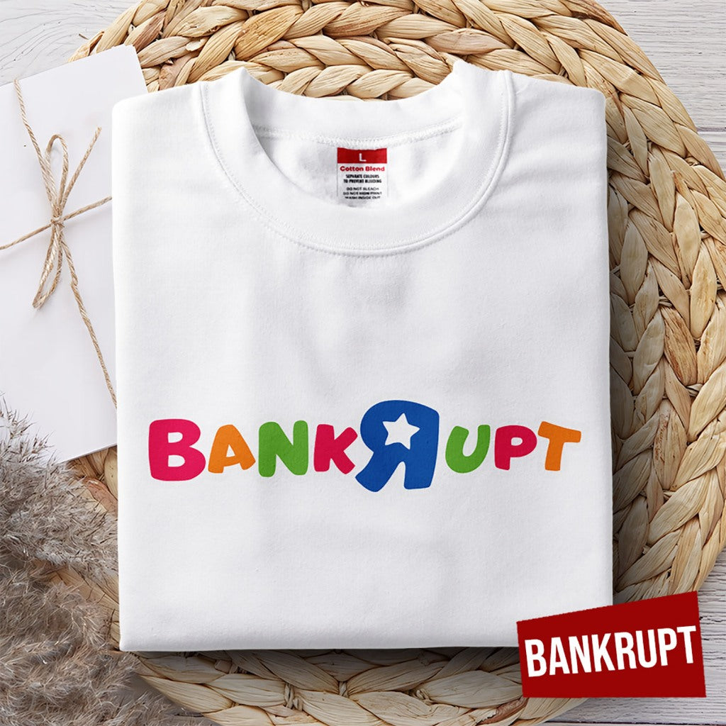 Shirt planet Parody Toys store Bankrupt White R.Blue Red Black Color Design T-shirt Unisex