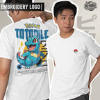Embroidery Front Pokemon Totodile Characters Bootleg Design T-shirt Unisex High quality