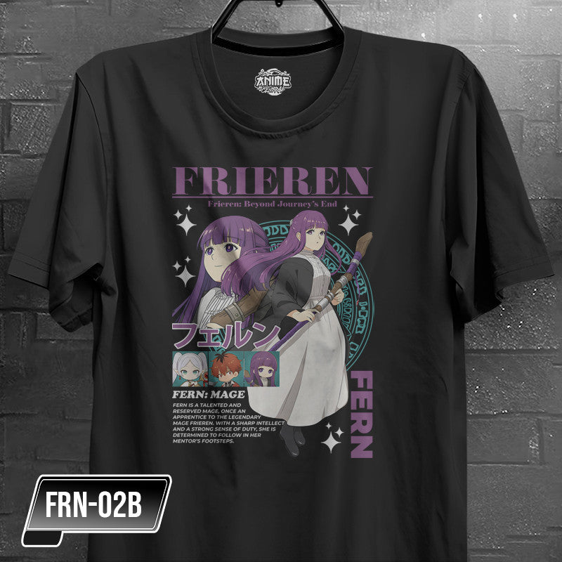 Anime Frieren, Fern,  Himmel,  Heiter,  Stark,  Eisen Character Design T-shirt Unisex High quality