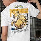 Embroidery Front Pokemon Psyduck Characters Bootleg Design T-shirt Unisex High quality