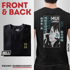 Anime Demon Slayer Mist Hashira Muichiro Tokito Design Embroidery T-shirt Unisex High quality