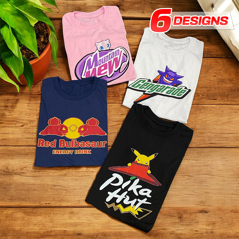 Shirt planet Pokemon brand parody Funny Pikahut, Gengarade, Mountain mew, Oddidas Design T-shirt