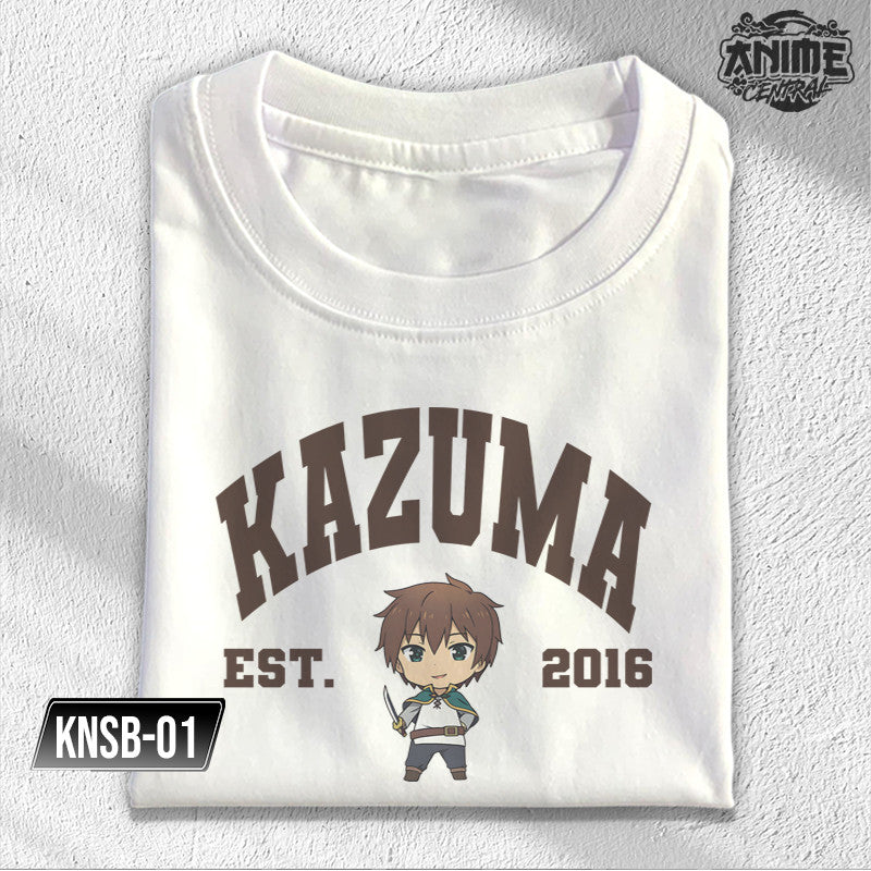 Anime Famous Konosuba  Kazuma, Megumin, Aqua, Darkness Character Design T-shirt Unisex