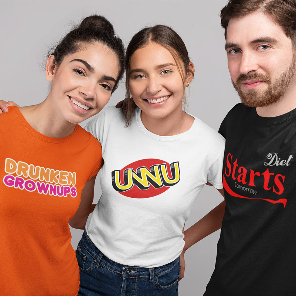Shirt planet New parody Drunken grownups Diet starts tomorrow Disaster Uwu Design T-shirt