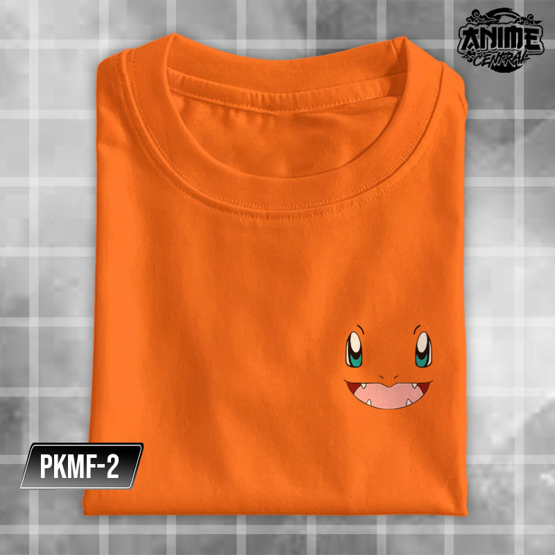 Anime Famous Character Pokemon Logo Faces Pikachu, Balbasaur, Charmander Design T-shirt Unisex