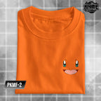 Anime Famous Character Pokemon Logo Faces Pikachu, Balbasaur, Charmander Design T-shirt Unisex