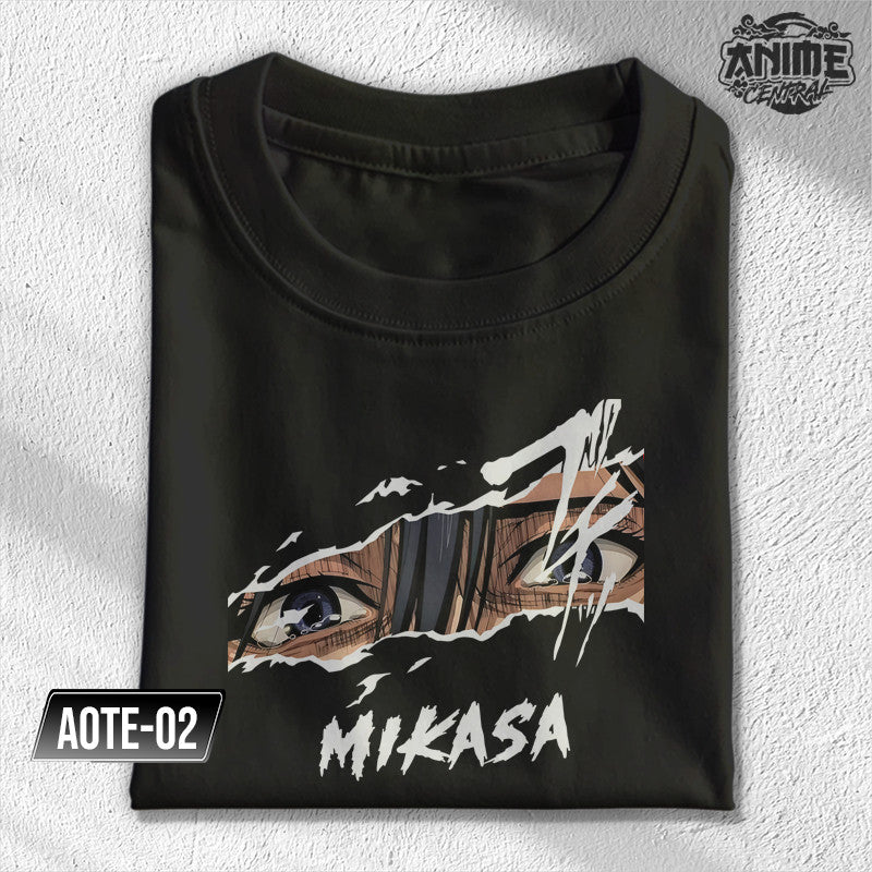 Anime Attack on titan half face Eren, Levi, Mikasa, Armin Character Design T-shirt Unisex
