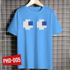 Shirt planet Famous Games Pacman Blinky Pinky Inky Clyde Character Faces Design T-shirt Unisex