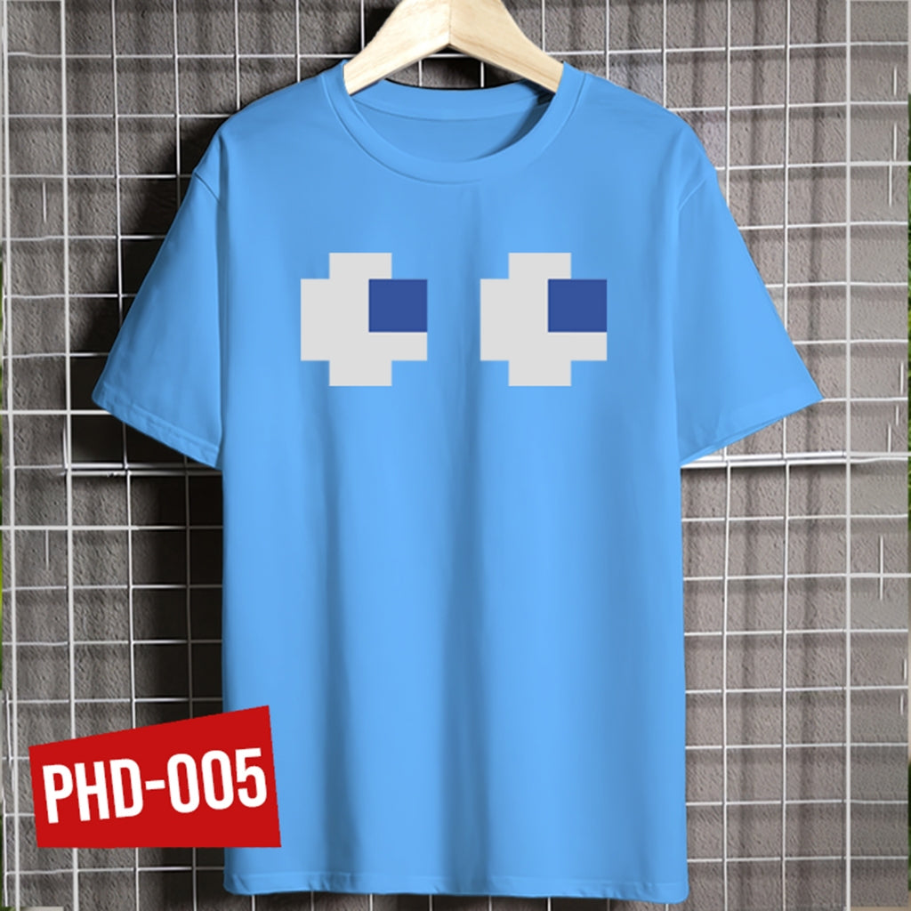 Shirt planet Famous Games Pacman Blinky Pinky Inky Clyde Character Faces Design T-shirt Unisex