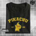 Pokemon Character Pikachu Charmander Jigglypuf Meowth Snorlax Charizard University Design T-shirt