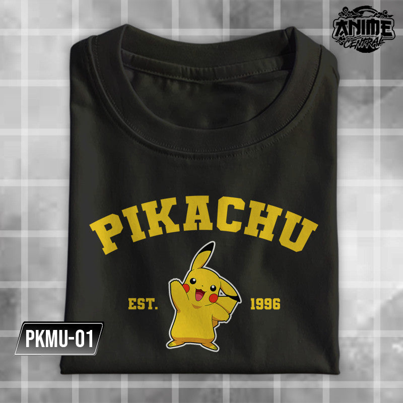 Pokemon Character Pikachu Charmander Jigglypuf Meowth Snorlax Charizard University Design T-shirt