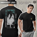 Anime Demon Slayer Serpent Hashira Obanai Iguro Design Embroidery T-shirt Unisex High quality