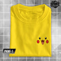 Anime Famous Character Pokemon Logo Faces Pikachu, Balbasaur, Charmander Design T-shirt Unisex