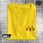 Anime Famous Character Pokemon Logo Faces Pikachu, Balbasaur, Charmander Design T-shirt Unisex