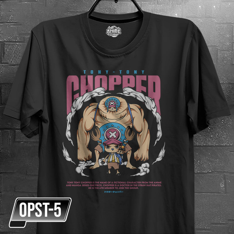Anime One piece Strawhat Pirate Crew Zoro, Sanji, Usopp, Franky, Chopper Character Design T-shirt