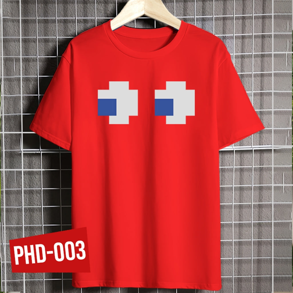 Shirt planet Famous Games Pacman Blinky Pinky Inky Clyde Character Faces Design T-shirt Unisex