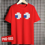 Shirt planet Famous Games Pacman Blinky Pinky Inky Clyde Character Faces Design T-shirt Unisex